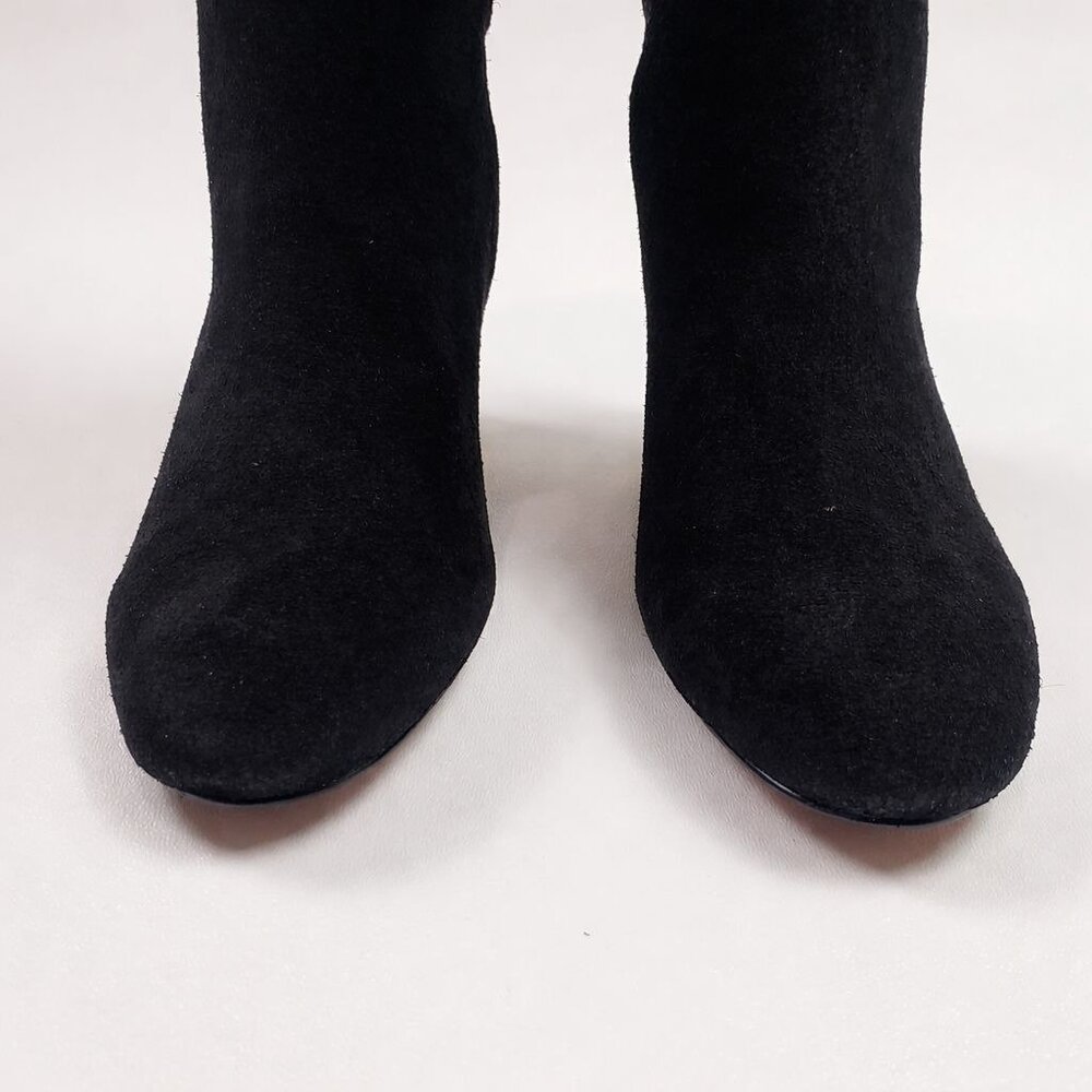 Madewell The Sylvia Over-The-Knee Boot In Suede Women 5.5M True Black Block Heel - Picture 8 of 15